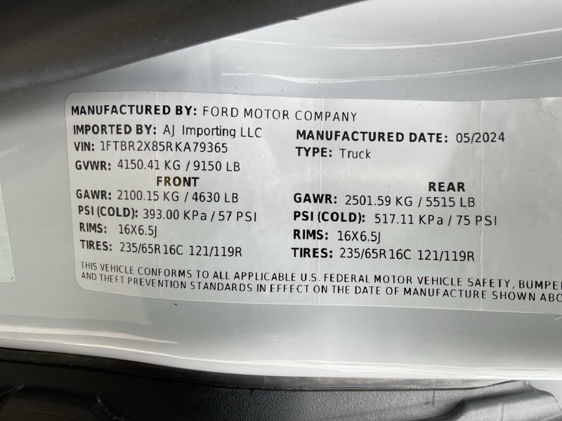 2024 Ford Transit Cargo Van NA
