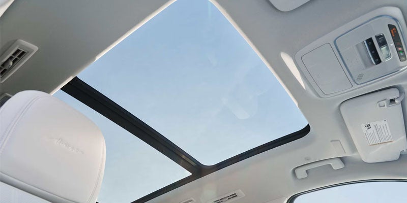 Buick Enclave Sport Touring technology section featuring panoramic roof and interior tech highlights