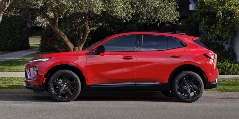 Red 2026 Buick Envision SUV side view
