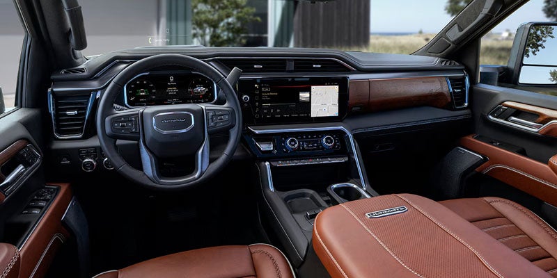 2026 GMC Sierra 2500 HD Denali premium interior with advanced dashboard and luxury seating