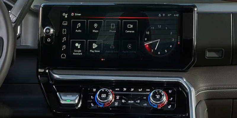 GMC Sierra 2500 HD infotainment screen with advanced connectivity features