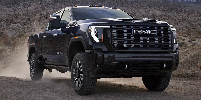 GMC Sierra 2500 HD Denali truck exterior highlighting trim design