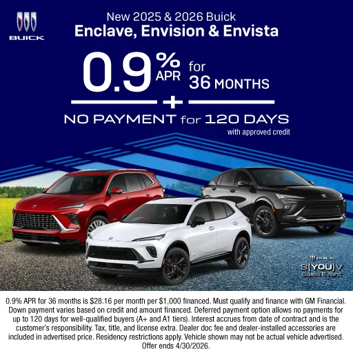 NEW 2025 & 2026 BUICK ENCLAVE, ENVISION & ENVISTA