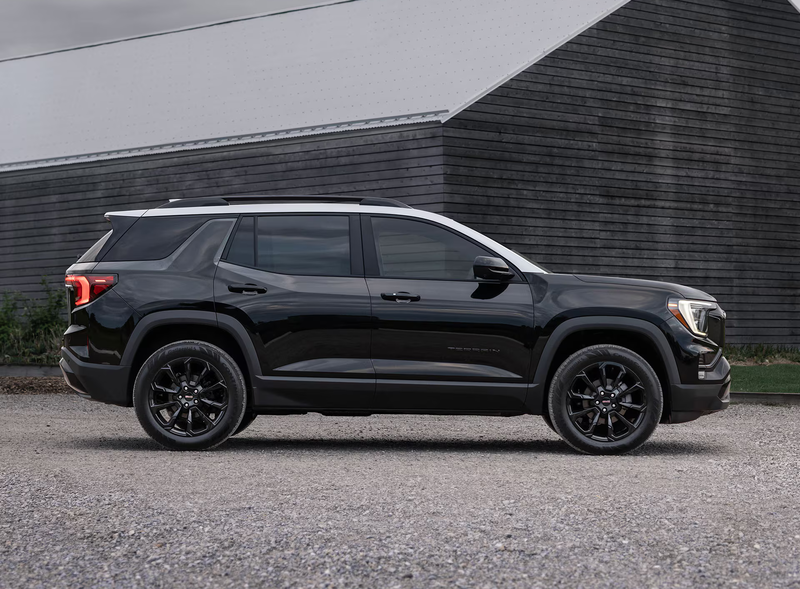 Side profile of the 2027 GMC Terrain AWD showcasing available trim options